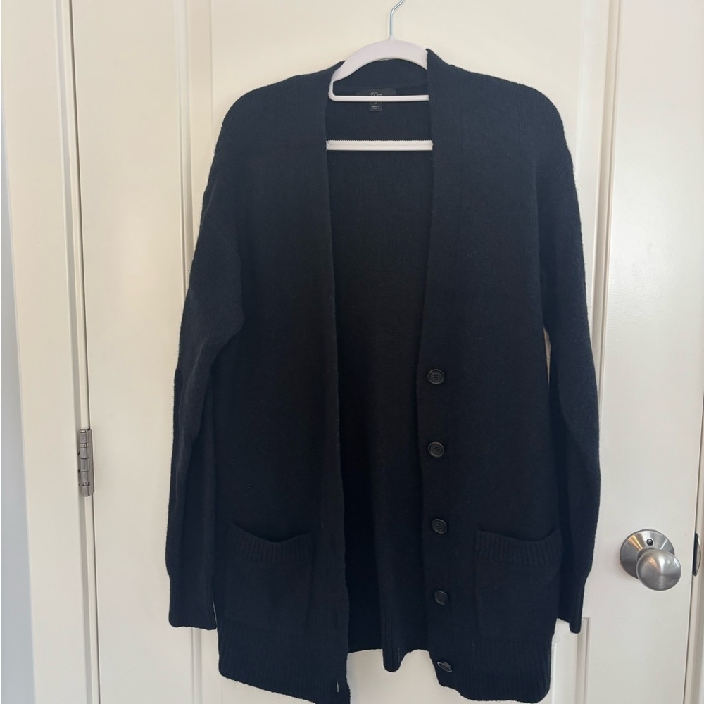 J. Crew Classic Black Sweater Cardigan